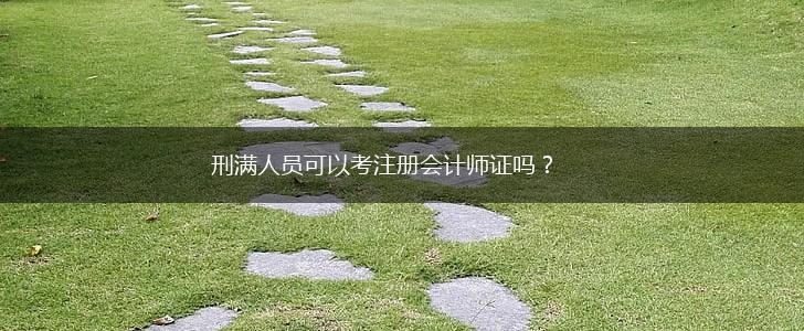刑满人员可以考注册会计师证吗？,第1张