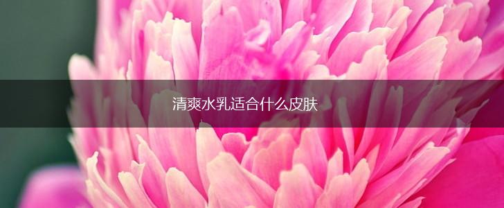 清爽水乳适合什么皮肤,第1张