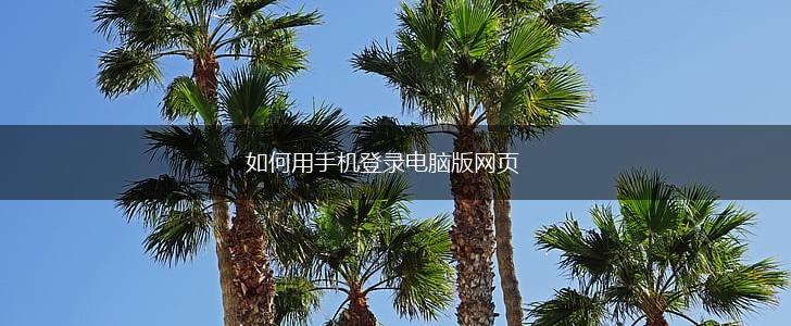 如何用手机登录电脑版网页,第1张 如何用手机登录电脑版网页,第1张