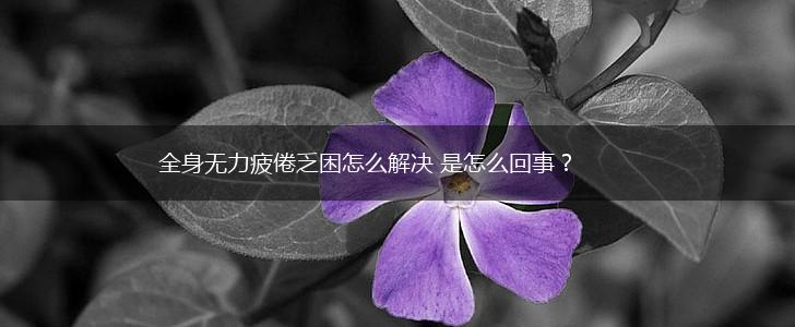 全身无力疲倦乏困怎么解决 是怎么回事？,第1张