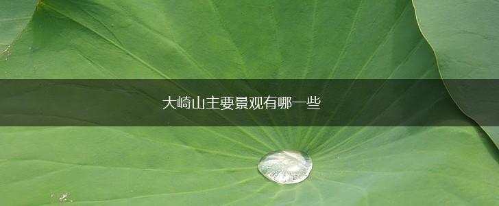 大崎山主要景观有哪一些,第1张