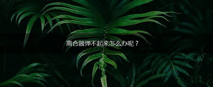 离合器弹不起来怎么办呢？,第1张