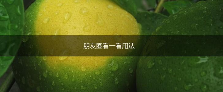 朋友圈看一看用法,第1张