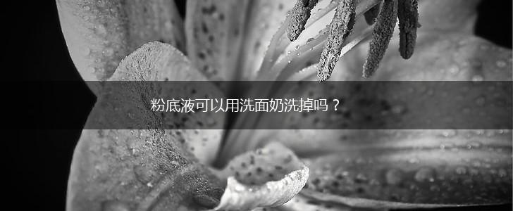 粉底液可以用洗面奶洗掉吗？,第1张