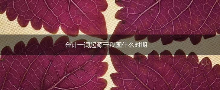 会计一词起源于我国什么时期,第1张