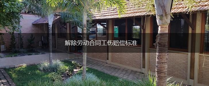 解除劳动合同工伤赔偿标准,第1张