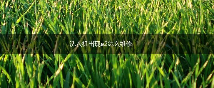 洗衣机出现e2怎么维修,第1张
