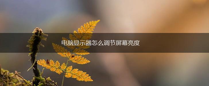 电脑显示器怎么调节屏幕亮度,第1张