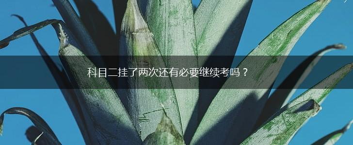 科目二挂了两次还有必要继续考吗？,第1张
