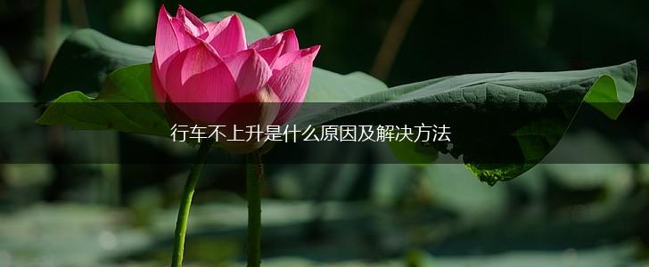 行车不上升是什么原因及解决方法,第1张