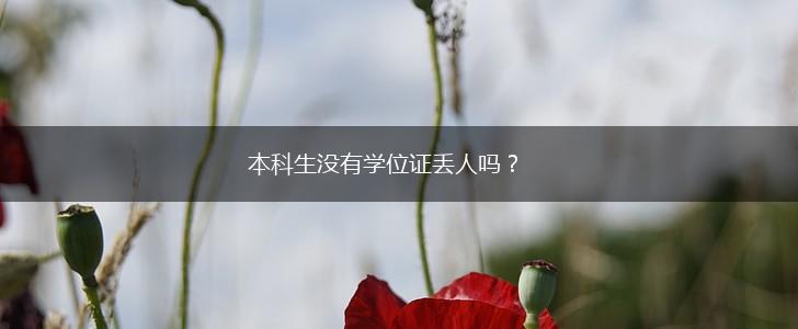 本科生没有学位证丢人吗？,第1张