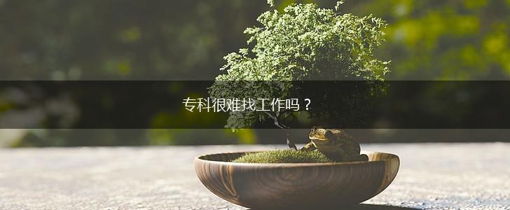 专科很难找工作吗？,第1张