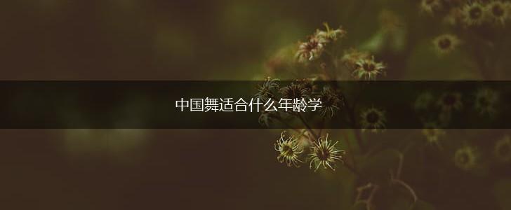 中国舞适合什么年龄学,第1张