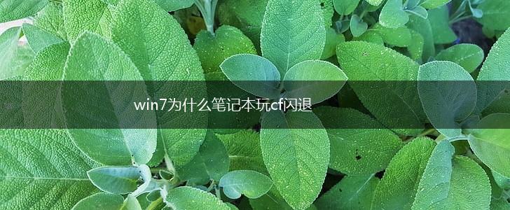 win7为什么笔记本玩cf闪退,第1张
