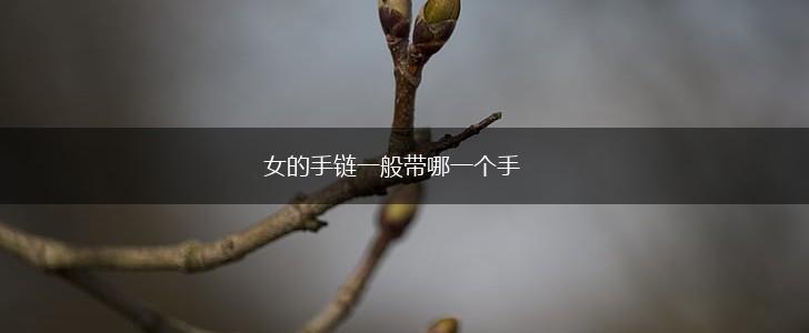 女的手链一般带哪一个手,第1张