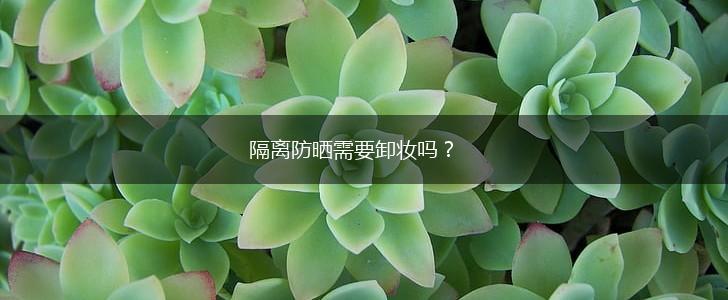 隔离防晒需要卸妆吗？,第1张