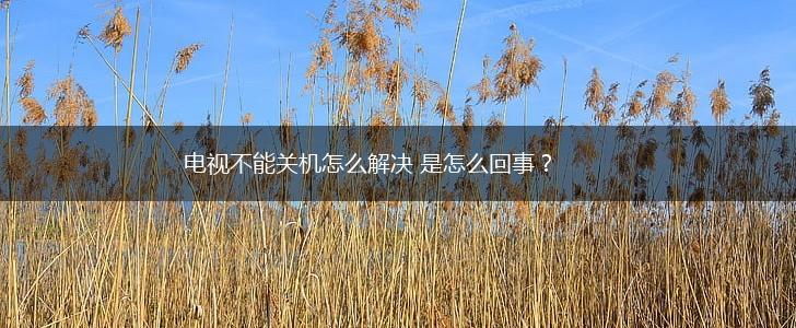 电视不能关机怎么解决 是怎么回事？,第1张