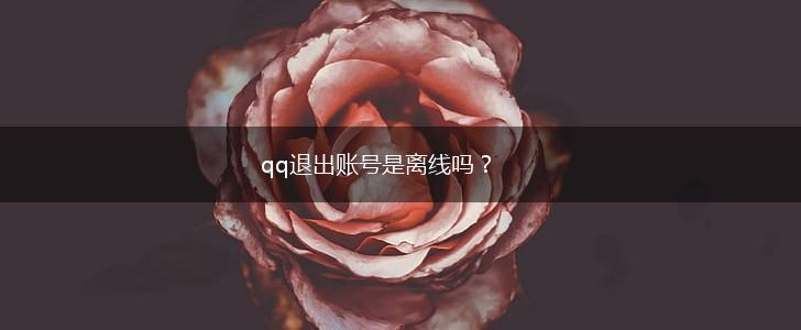 qq退出账号是离线吗？,第1张