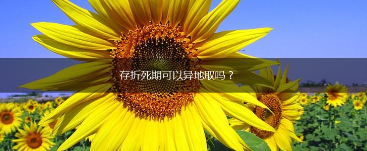 存折死期可以异地取吗？,第1张