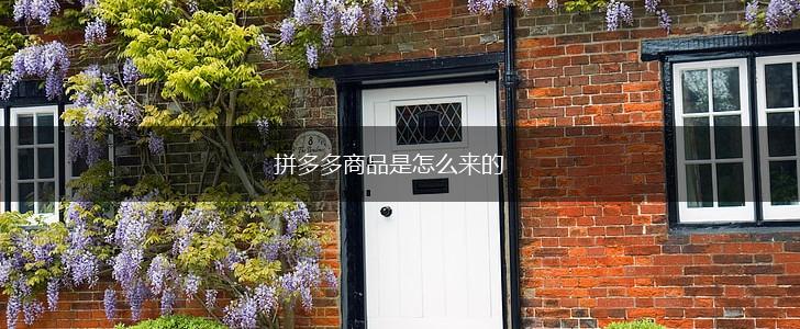 拼多多商品是怎么来的,第1张