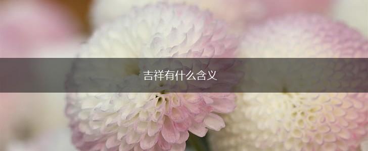 吉祥有什么含义,第1张