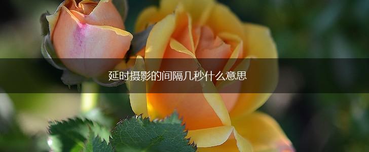延时摄影的间隔几秒什么意思,第1张