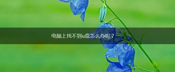 电脑上找不到u盘怎么办呢？,第1张