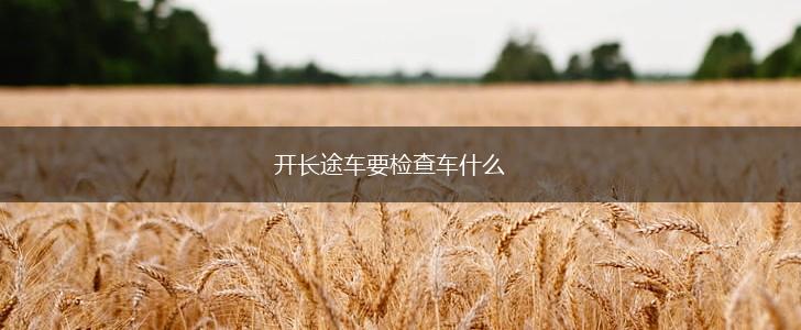 开长途车要检查车什么,第1张