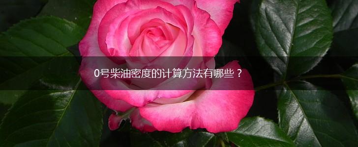 0号柴油密度的计算方法有哪些？,第1张